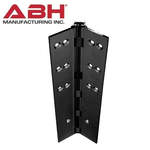 Abh Aluminum Continuous Geared Hinges, Full Mortise, No Inset, Flush Mount, Color Black, 95" ABH-A110HD-B-095